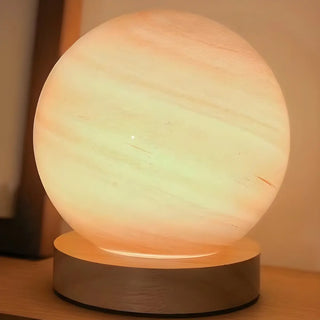 Modern Simple Globe Planet Style Glass Moon Table Lamp Zawala Image - 4