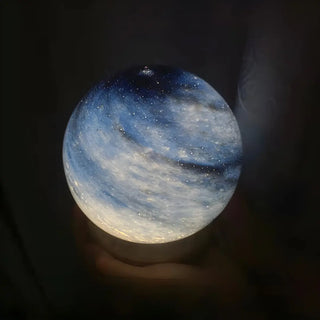 Modern Simple Globe Planet Style Glass Moon Table Lamp Zawala Image - 8