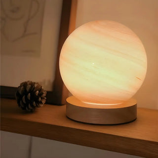 Modern Simple Globe Planet Style Glass Moon Table Lamp Zawala Image - 9