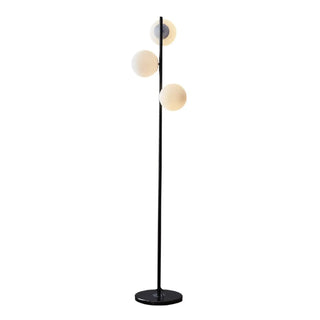 3-Light Globe Gold Stand and Marble Base Floor Lamp Zawala Image - 9