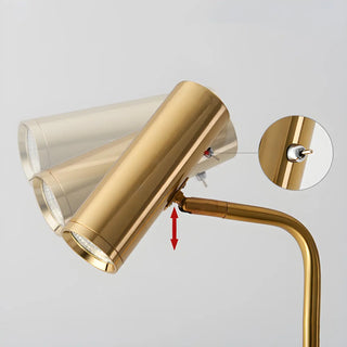 Bedside Brass Adjustable Floor Lamp with Marble Base Zawala Image - 5