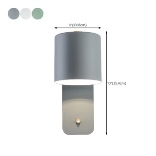 Rotatable Cylinder Metal LED Wall Sconce Lights Zawala #size