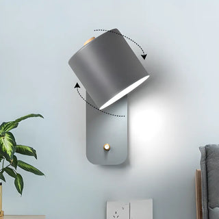Rotatable Cylinder Metal LED Wall Sconce Lights Zawala Image - 4