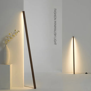 Modern Minimalist Vertical Wood Design Floor Lamp Zawala Image - 11