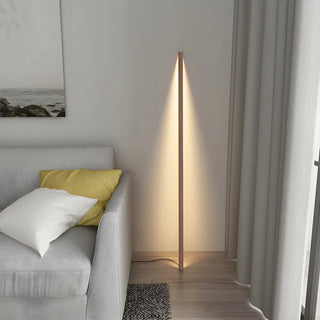 Modern Minimalist Vertical Wood Design Floor Lamp Zawala Image - 2
