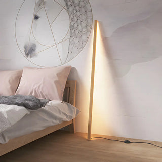 Modern Minimalist Vertical Wood Design Floor Lamp Zawala Image - 4