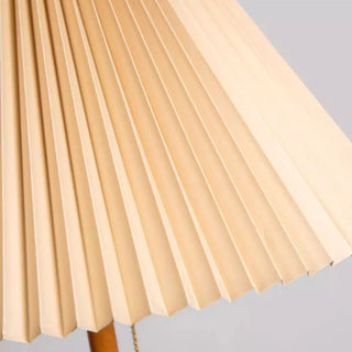 Classic Yellow Metal Floor Lamp with Pleated Shade Zawala Image - 6