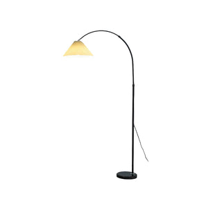 Simple Pleated Shade Adjustable Gold Arched Floor Lamp Zawala Image - 10