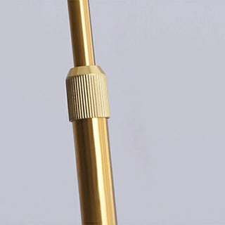 Simple Pleated Shade Adjustable Gold Arched Floor Lamp Zawala Image - 5