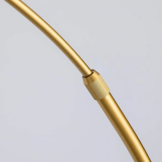 Simple Pleated Shade Adjustable Gold Arched Floor Lamp Zawala Image - 6
