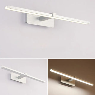 Simple Rectangular LED White Mirror Vanity Light Zawala Image - 8