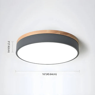 ZOWALA - Modern Simple Round Acrylic LED Flush Mount Light Image - 19