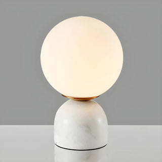 Modern Simple White Globe Ceramic Black Base Table Lamp Zawala Image - 12