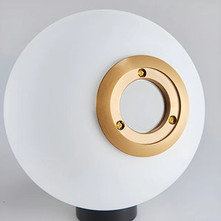 Modern Simple White Globe Ceramic Black Base Table Lamp Zawala Image - 14