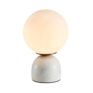 Modern Simple White Globe Ceramic Black Base Table Lamp Zawala Image - 15