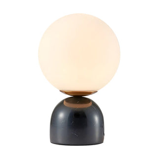 Modern Simple White Globe Ceramic Black Base Table Lamp Zawala Image - 17