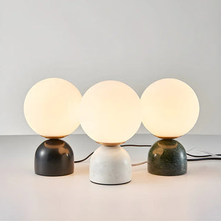 Modern Simple White Globe Ceramic Black Base Table Lamp Zawala Image - 8