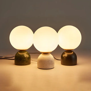 Modern Simple White Globe Ceramic Black Base Table Lamp Zawala Image - 9