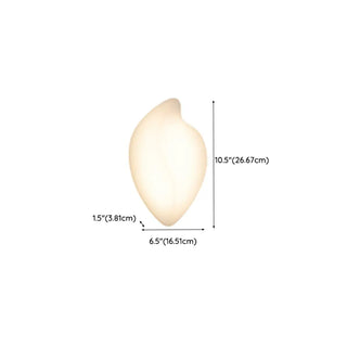Modern Organic White Leaf-Shaped LED Wall Sconce Zawala #size