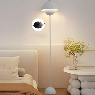 Simple Bedroom Yellow Pod Metal LED Floor Lamp Zawala Image - 2