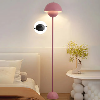 Simple Bedroom Yellow Pod Metal LED Floor Lamp Zawala Image - 4