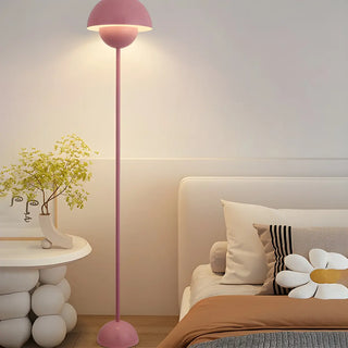 Simple Bedroom Yellow Pod Metal LED Floor Lamp Zawala Image - 5