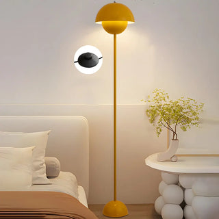 Simple Bedroom Yellow Pod Metal LED Floor Lamp Zawala Image - 8