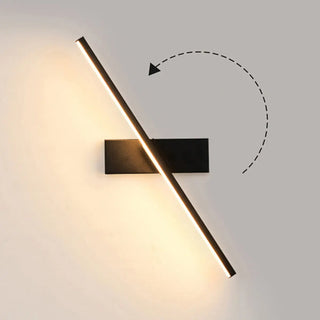 Slim Black Linear LED Vanity Wall Light Fixture Zawala Image - 11