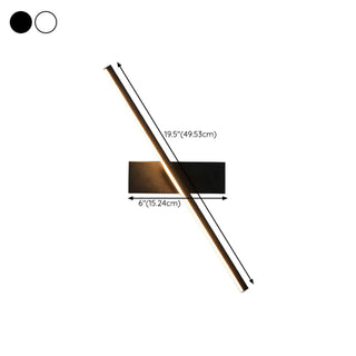 Slim Black Linear LED Vanity Wall Light Fixture Zawala Image - 16