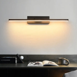 Slim Black Linear LED Vanity Wall Light Fixture Zawala Image - 3