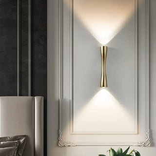 Modern Slim Metal Wall Sconce for Bedroom - Gold Mini Zawala Image - 1