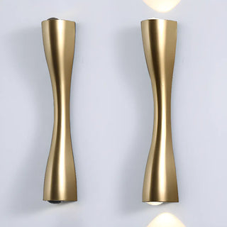 Modern Slim Metal Wall Sconce for Bedroom - Gold Mini Zawala Image - 15