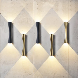 Modern Slim Metal Wall Sconce for Bedroom - Gold Mini Zawala Image - 16