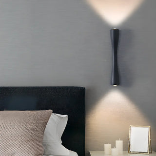 Modern Slim Metal Wall Sconce for Bedroom - Gold Mini Zawala Image - 2