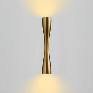 Modern Slim Metal Wall Sconce for Bedroom - Gold Mini Zawala Image - 9