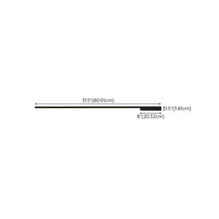 ZOWALA - Modern Slim Linear Black LED Vanity Wall Light Image - 11