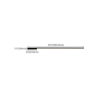 ZOWALA - Modern Slim Linear Black LED Vanity Wall Light Image - 12