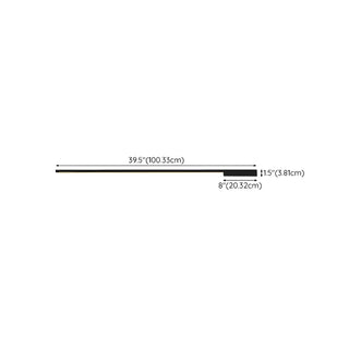 ZOWALA - Modern Slim Linear Black LED Vanity Wall Light Image - 13