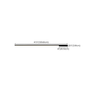 ZOWALA - Modern Slim Linear Black LED Vanity Wall Light Image - 15