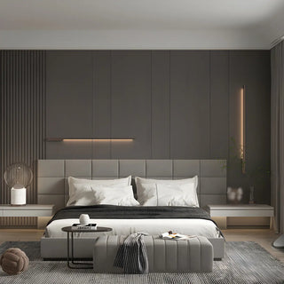 ZOWALA - Modern Slim Linear Black LED Vanity Wall Light Image - 2