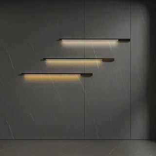 ZOWALA - Modern Slim Linear Black LED Vanity Wall Light Image - 3