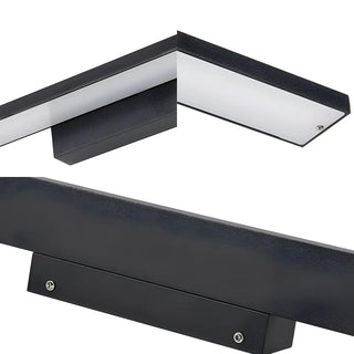 Simple Modern White Rectangular Shade Slim Vanity Light Zawala Image - 13