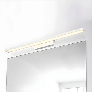 Simple Modern White Rectangular Shade Slim Vanity Light Zawala Image - 4