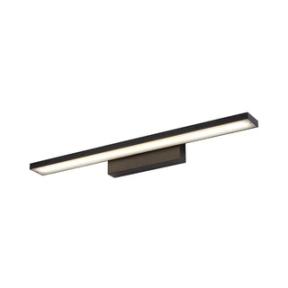 Simple Modern White Rectangular Shade Slim Vanity Light Zawala Image - 8