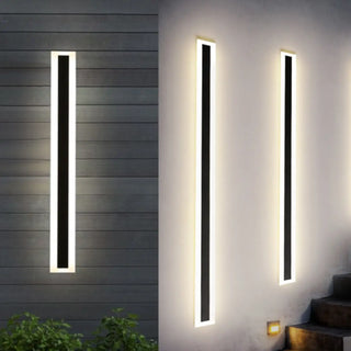 Modern Slim Vertical Outdoor LED Wall Light Zawala Image - 1