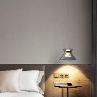 ZOWALA - Modern Black Smoke Grey Cone Acrylic Pendant Light Image - 1