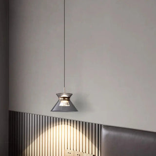 ZOWALA - Modern Black Smoke Grey Cone Acrylic Pendant Light Image - 3