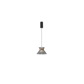 ZOWALA - Modern Black Smoke Grey Cone Acrylic Pendant Light Image - 6