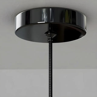 ZOWALA - Modern Bedroom Sleek Black Glass Bell Pendant Light Image - 9