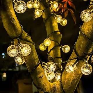 Outdoor Christmas Solar-Powered Orb LED String Lights Zawala Image - 1